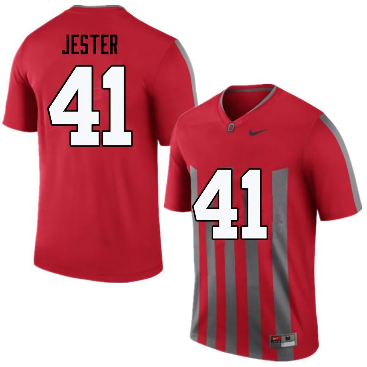 Hayden Jester Ohio State Buckeyes Men's NCAA #41 Nike Throwback Red College Stitched Football Jersey KSK2756KZ